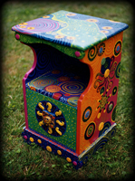 enchanted visions nightstand - hand painted furniture