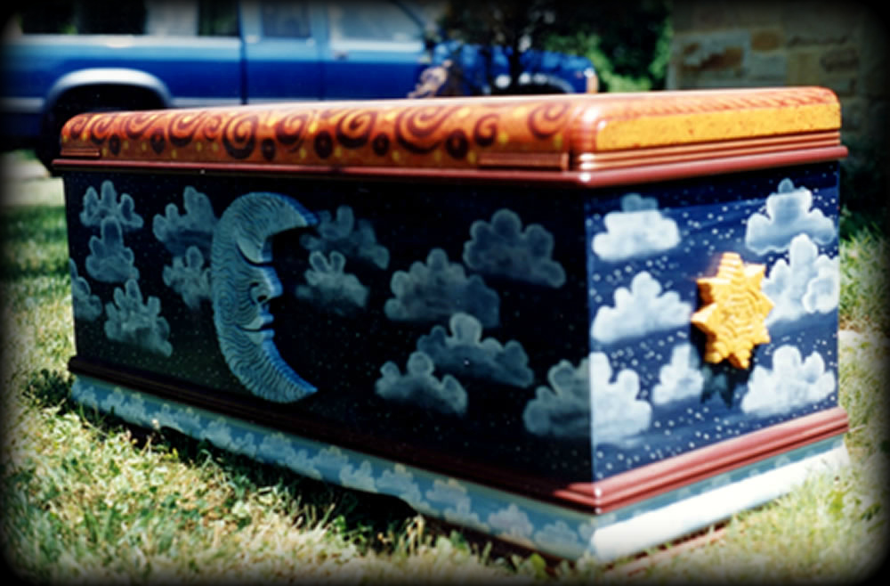 Celestial Signs Chest - hand painted furniture