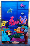 Hand painted armoires and wardrobes by the Reincarnations studio.
