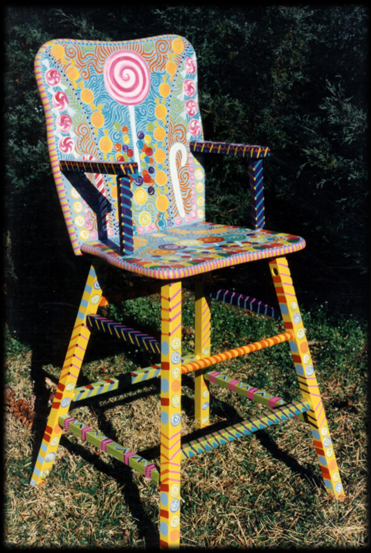 Candyland Chair by Reincarnations Painted Furniture