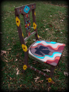 Southwestern Memories Arlington Chair Left Angle View - hand painted chairs