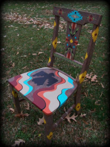 Southwestern Memories Arlington Chair Right Angle View - hand painted furniture