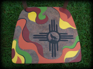 Southwestern Memories San Remo Chair Seat Detail - hand painted chairs