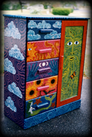Elements armoire - hand painted furniture