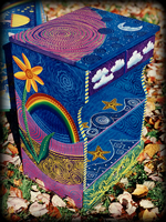faerie meadow nightstand - hand painted furniture