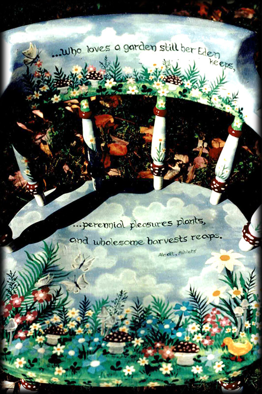 Who Loves a Garden Theme for hand painting by Reincarnations Painted Furniture