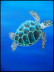 Sea Turtles theme for hand painted furniture by the Reincarnations studio.