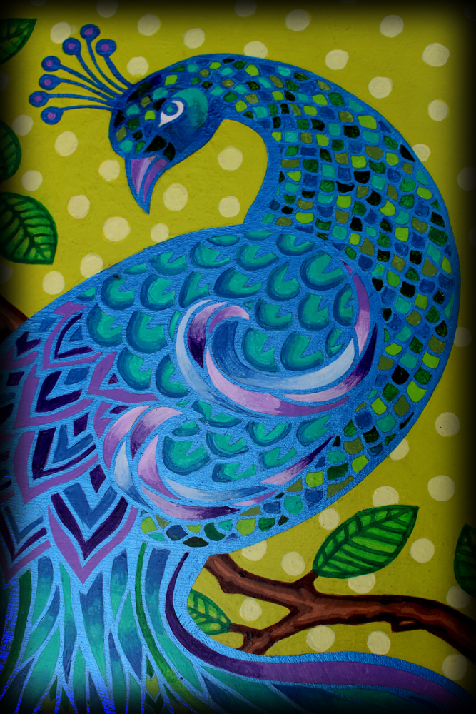 Peacock Splendor theme for hand painted furniture