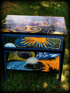 Elements Vintage Table Full View - hand painted tables